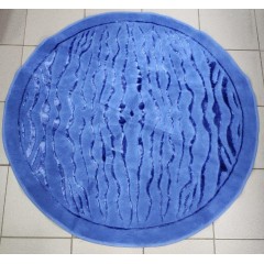 Коврик для ванной комнаты круглый бамбук (bamboo_blue_daire)